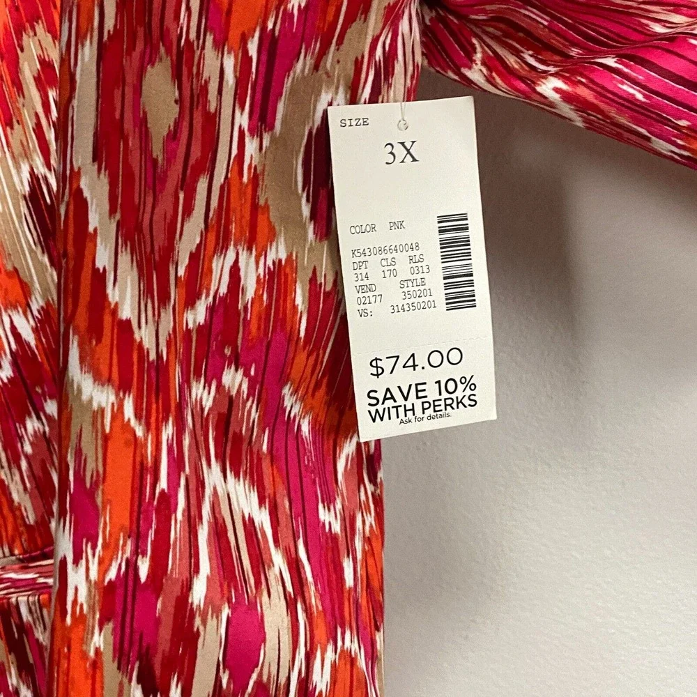 Maggie Barnes for Catherines Open Blazers Women Plus Sz 3x‎ Abstract Print